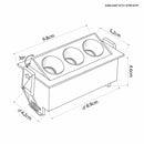 Spot Triplo Embutir Downlight Powerus Dir Direcionável 38° LED 6W Amarelo IRC90 6497 ST3266