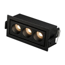 Spot Triplo Embutir Downlight Powerus Dir Direcionável 38° LED 6W Amarelo IRC90 6497 ST3266