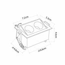 Spot Duplo de Embutir Downlight Powerus Direcionável 38° LED 4W Amarelo IRC90 6633 ST3297