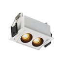 Spot Duplo de Embutir Downlight Powerus Direcionável 38° LED 4W Amarelo IRC90 6633 ST3297