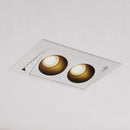 Spot Duplo de Embutir Downlight Powerus Direcionável 38° LED 4W Amarelo IRC90 6633 ST3297