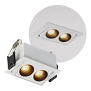 Spot Duplo de Embutir Downlight Powerus Direcionável 38° LED 4W Amarelo IRC90 6633 ST3297