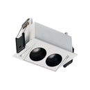 Spot Duplo de Embutir Downlight Powerus Direcionável 38° LED 4W Amarelo IRC90 6633 ST3297