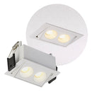 Spot Duplo de Embutir Downlight Powerus Direcionável 35° LED Difuso Amarelo IRC90 6729 ST3297