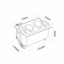 Spot Duplo de Embutir Downlight Powerus Direcionável 35° LED Difuso Amarelo IRC90 6729 ST3297