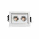 Spot Duplo de Embutir Downlight Powerus Direcionável 35° LED Difuso Amarelo IRC90 6729 ST3297