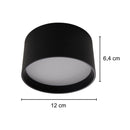 Spot Plafon LED 12W Sobrepor Redondo Preto Branco Quente 100° IRC90 DS9165 Delis ST3305