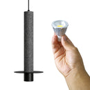 Pendente Lustre Janssen Preto Aço Cabo 4m LED MR16 3000K 1100lm Cilindro Pix ZS33 ST3308