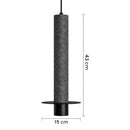 Pendente Lustre Janssen Preto Aço Cabo 4m LED MR16 3000K 1100lm Cilindro Pix ZS33 ST3308