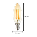 Lâmpada LED Filamento E14 Vela C35 4W 2700K Âmbar LF-3957 Astraled ST2179
