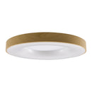 Plafon LED Redondo Sobrepor Tamar Madeira 36W 3 Cores 50cm Luminaria p/ Quarto Sala ST3310