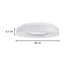 Plafon LED Redondo Sobrepor Tamar Branco 36W 3 Cores 50cm Luminaria p/ Quarto Sala ST3310
