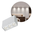 Spot Luminária Sobrepor Triplo Powerus Branco LED 6W Branco Neutro IRC90 6804 Nordecor ST3159