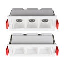 Spot Luminaria LED 6W Embutir em Teto DotLight 3 Fachos de 15° Luz Quente Luminatti ST3281-Branco