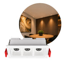 Spot Luminaria LED 6W Embutir em Teto DotLight 3 Fachos de 15° Luz Quente Luminatti ST3281-Branco