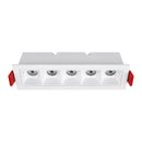 Spot Luminária LED 10W Embutir DotLight 5 Fachos de 15° Luz Quente Luminatti ST3281-Branco