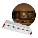 Spot Luminária LED 10W Embutir DotLight 5 Fachos de 15° Luz Quente Luminatti ST3281-Branco