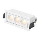 Spot Triplo Embutir Powerus DIR Direcionável LED 6W 35° 3000K IRC90 Nordecor Branco 6731 ST3266