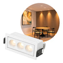 Spot Triplo Embutir Powerus DIR Direcionável LED 6W 35° 3000K IRC90 Nordecor Branco 6731 ST3266