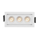 Spot Triplo Embutir Powerus DIR Direcionável LED 6W 35° 3000K IRC90 Nordecor Branco 6731 ST3266