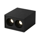 Spot Luminária Sobrepor Duplo Powerus Preto LED 4W Branco Quente IRC90 6398 Nordecor ST3159