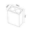 Spot Luminária Sobrepor Duplo Powerus Preto LED 4W Branco Quente IRC90 6398 Nordecor ST3159