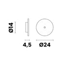 Arandela LED Flip Redonda Branca 18W 3000K Luminaria Parede Moderna Bella ST3312