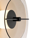 Arandela Aurora LED 6W 2700K Fumê Preta Luminaria Parede Decorativa Bella Ø32cm ST3313