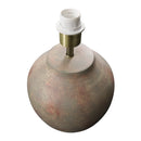 Abajur Pot Cinza Cerâmica 34cm 1xE27 Luminaria de Mesa p/ Quarto Sala Bella S/ Cúpula ST3314