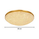 Plafon LED Cristal Dourado 48cm 37W 3000K Sobrepor Sindora DCX04605 ST3315