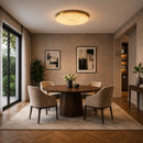 Plafon LED Cristal Dourado 48cm 37W 3000K Sobrepor Sindora DCX04605 ST3315