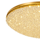 Plafon LED Cristal Dourado 48cm 37W 3000K Sobrepor Sindora DCX04605 ST3315