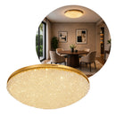 Plafon LED Cristal Dourado 48cm 37W 3000K Sobrepor Sindora DCX04605 ST3315