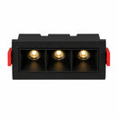 Spot Triplo Downlight LED Embutir Evon 3 Focos 6W 3000K IRC90 DL-7306 Preto Astraled ST3295