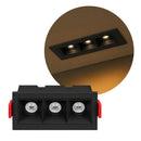 Spot Triplo Downlight LED Embutir Evon 3 Focos 6W 3000K IRC90 DL-7306 Preto Astraled ST3295