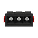 Spot Triplo Downlight LED Embutir Evon 3 Focos 6W 3000K IRC90 DL-7306 Preto Astraled ST3295