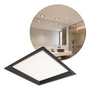 Painel LED Embutir Recuado 22x22 Preto 18W 4000K Luz Neutra em ABS Opus ST1947