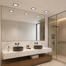 Painel LED Embutir Recuado 22x22 Preto 18W 4000K Luz Neutra em ABS Opus ST1947