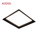 Painel LED Embutir Recuado 22x22 Preto 18W 4000K Luz Neutra em ABS Opus ST1947