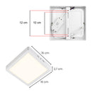 Painel Plafon LED de Sobrepor Backstage Quadrado LED 12W Luz Neutra 1080lm Branco Lumanti ST3316