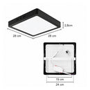 Painel LED Sobrepor Quadrado Black 25W 4000K 2250lm 28x28cm Bivolt ST3052
