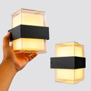 Arandela LED Tractus Quadrada Bella 8W 3000K IP44 em Acrílico Luminaria de Parede ST3317