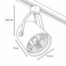 Spot de Trilho Branco 1xGU10 para Lâmpada AR111 em Ferro IP20 Opus OPS81911 ST3063