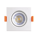 Spot LED Embutir Quadrado 9W Branco Quente 3000K Branco Orientável Bivolt Opus 87555 ECO ST3322