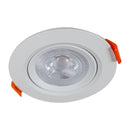 Spot LED de Embutir Redondo 9W 3000K Branco 780lm Foco Orientável Bivolt Opus ECO 87630  ST3322