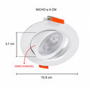 Spot LED de Embutir Redondo 9W 3000K Branco 780lm Foco Orientável Bivolt Opus ECO 87630  ST3322