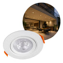 Spot LED de Embutir Redondo 5W 3000K Branco 420lm Foco Orientável Bivolt Opus ECO 87609 ST3322