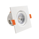 Spot LED de Embutir Quadrado 5W 3000K Branco 420lm Foco Orientável Bivolt Opus ECO 87524 ST3322