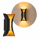 Arandela Noctis 2 Fachos LED 10W Branco Quente Preto e Gold IP65 ST3321