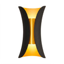 Arandela Noctis 2 Fachos LED 10W Branco Quente Preto e Gold IP65 ST3321